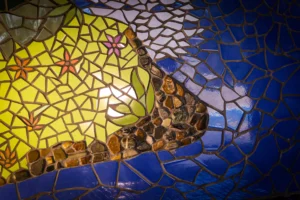 mosaic steam room close shot