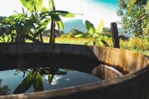 Cold bath close shot